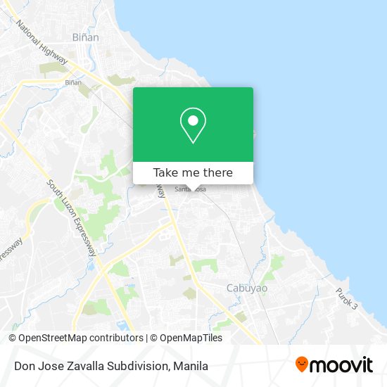Don Jose Zavalla Subdivision map