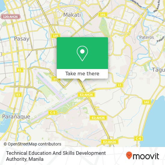 Technical Education And Skills Development Authority map