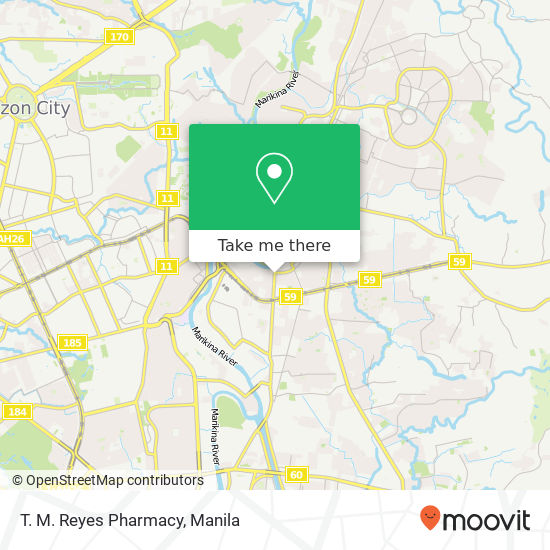 T. M. Reyes Pharmacy map