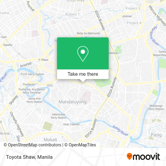 Toyota Shaw map