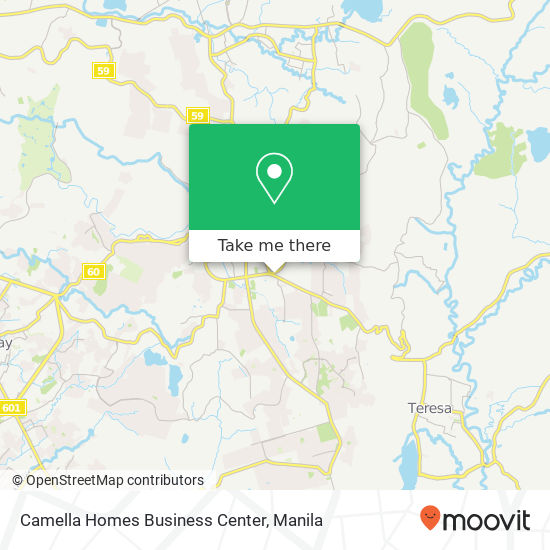 Camella Homes Business Center map