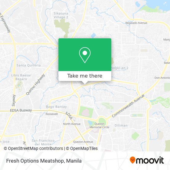 Fresh Options Meatshop map