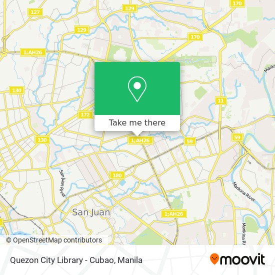 Quezon City Library - Cubao map