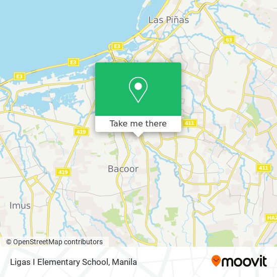 Ligas I Elementary School map