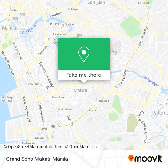 Grand Soho Makati map
