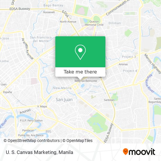 U. S. Canvas Marketing map