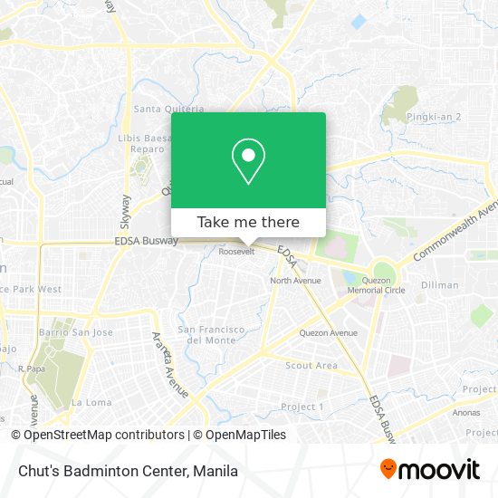 Chut's Badminton Center map
