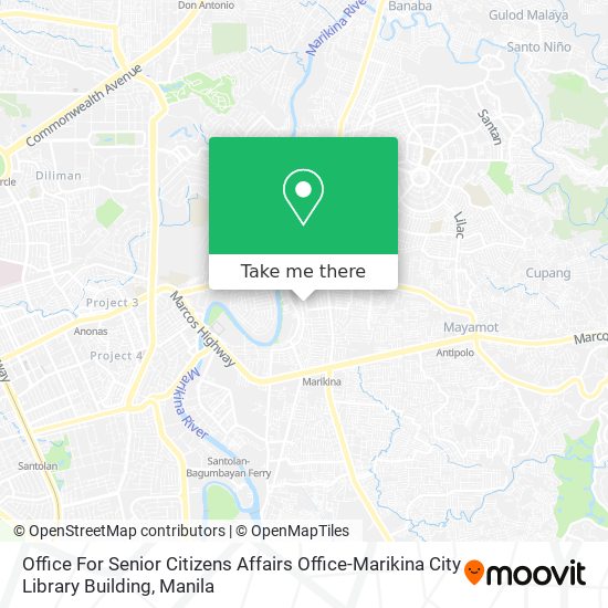 Office For Senior Citizens Affairs Office-Marikina City Library Building map