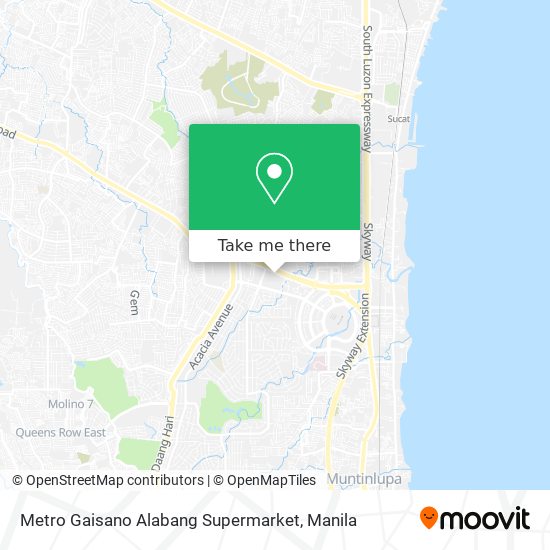 Metro Gaisano Alabang Supermarket map