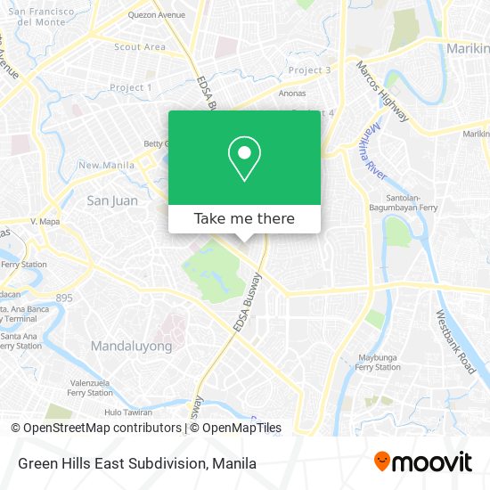 Green Hills East Subdivision map