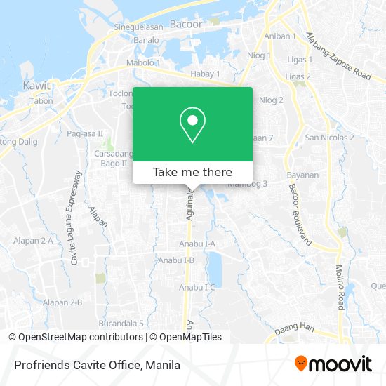 Profriends Cavite Office map