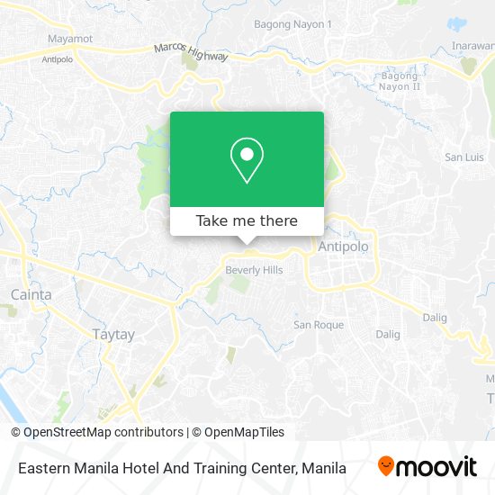 Eastern Manila Hotel And Training Center map