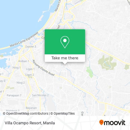 Villa Ocampo Resort map