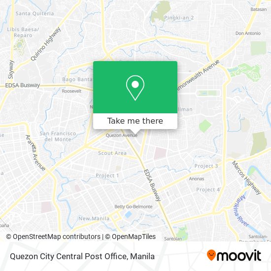 Quezon City Central Post Office map