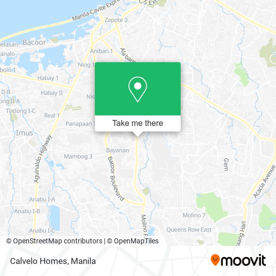 Calvelo Homes map