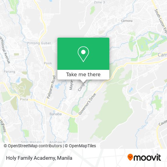 Holy Family Academy map