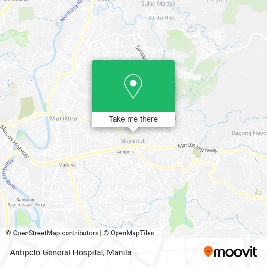Antipolo General Hospital map
