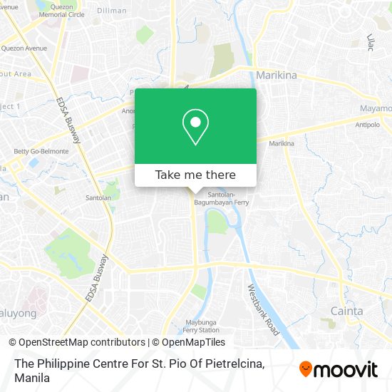The Philippine Centre For St. Pio Of Pietrelcina map