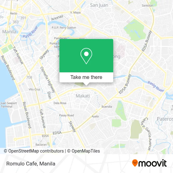 Romulo Cafe map