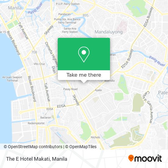 The E Hotel Makati map