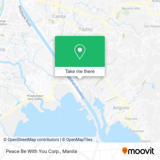 Peace Be With You Corp. map