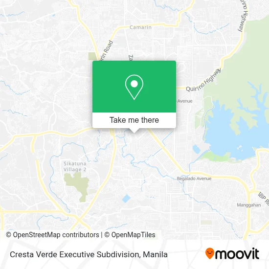 Cresta Verde Executive Subdivision map