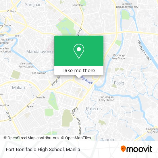 Fort Bonifacio High School map