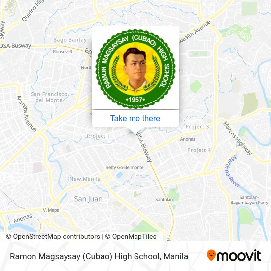 Ramon Magsaysay (Cubao) High School map