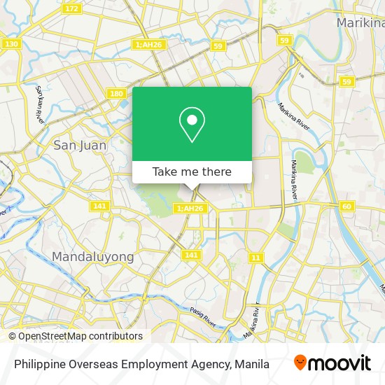 Philippine Overseas Employment Agency map