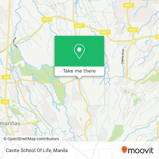 Cavite School Of Life map