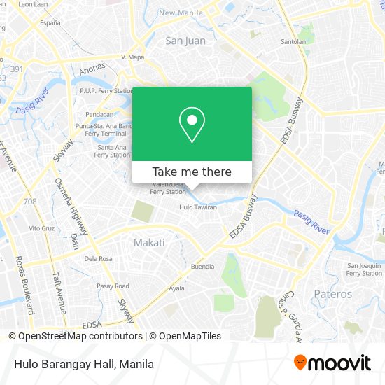 Hulo Barangay Hall map