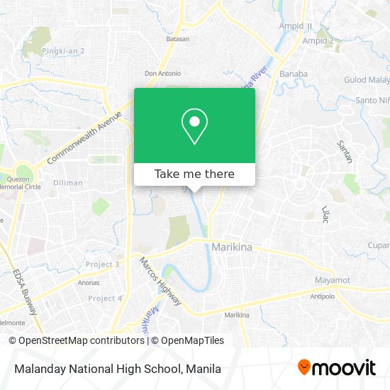 Malanday National High School map