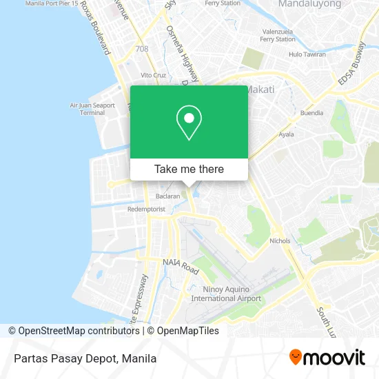 Partas Pasay Depot map