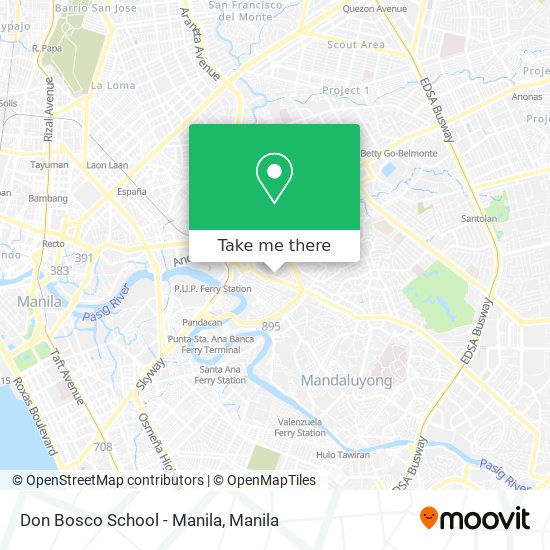 Don Bosco School - Manila map