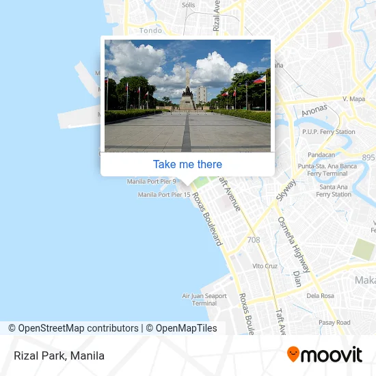 Rizal Park map