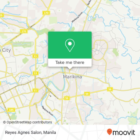 Reyes Agnes Salon map