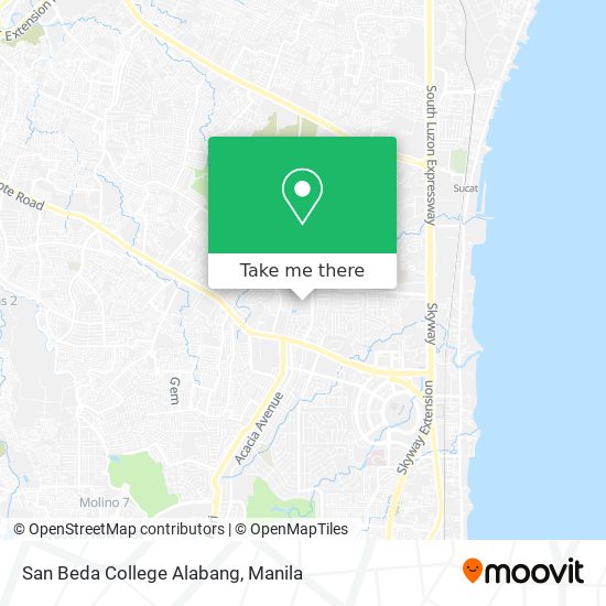 San Beda College Alabang map