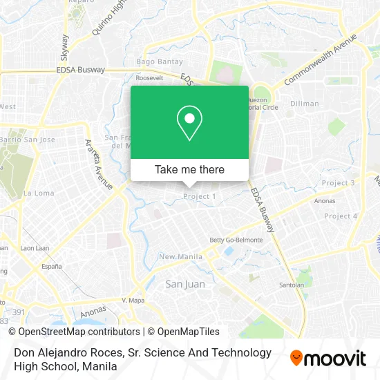Don Alejandro Roces, Sr. Science And Technology High School map