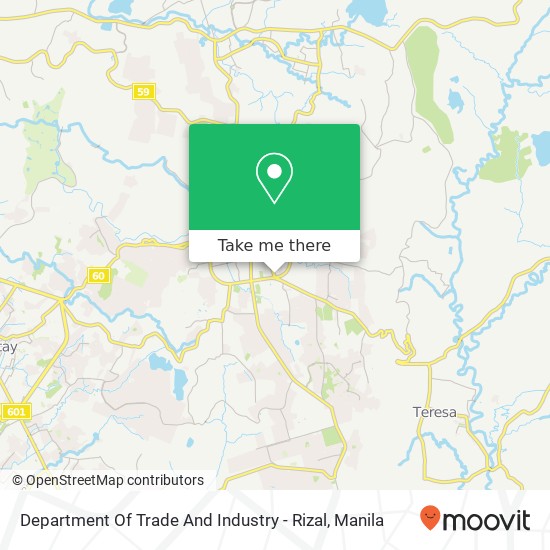 Department Of Trade And Industry - Rizal map