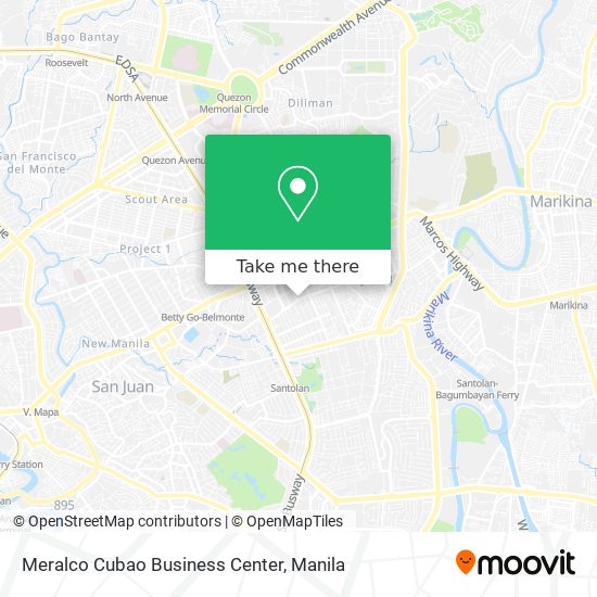 Meralco Cubao Business Center map