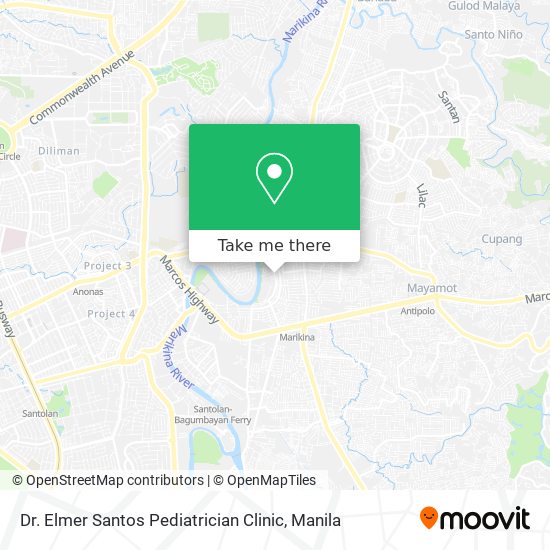 Dr. Elmer Santos Pediatrician Clinic map