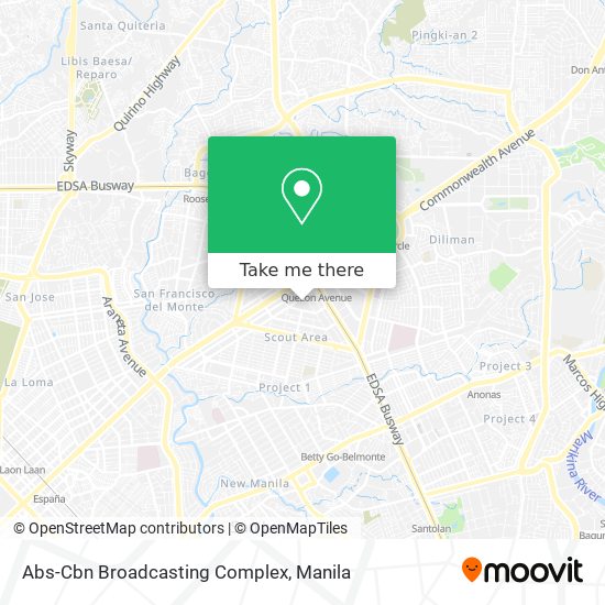 Abs-Cbn Broadcasting Complex map