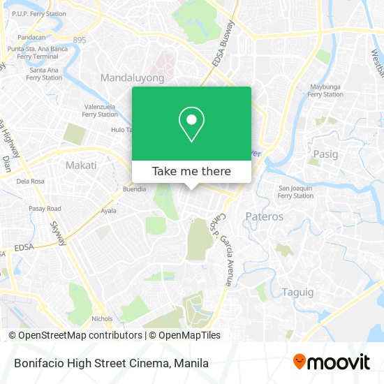 Bonifacio High Street Cinema map