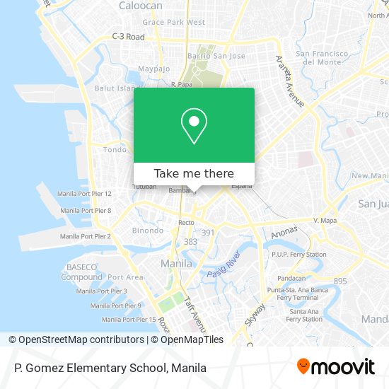 P. Gomez Elementary School map