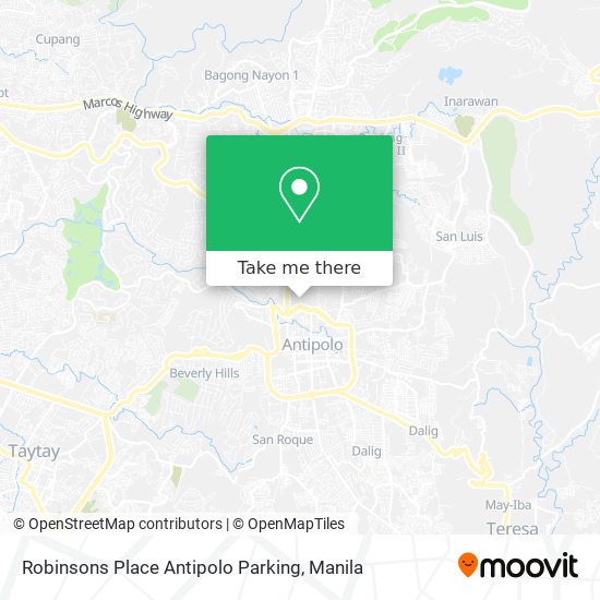 Robinsons Place Antipolo Parking map