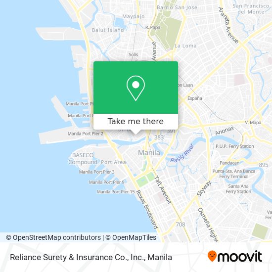 Reliance Surety & Insurance Co., Inc. map