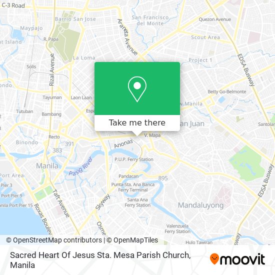 Sacred Heart Of Jesus Sta. Mesa Parish Church map