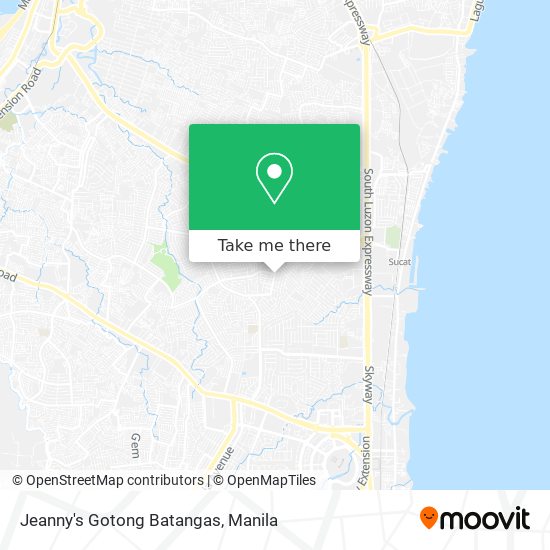 Jeanny's Gotong Batangas map