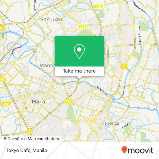 Tokyo Cafe map