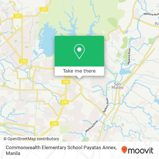 Commonwealth Elementary School Payatas Annex map